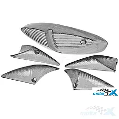 Klosze kierunkowskazów i lampy tylnej Revo, carbon, Peugeot Speedfight II
