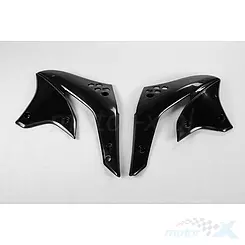 Osłony chłodnicy czarne UFO Plast  Kawasaki KXF 450 06-08