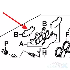 Podkładka tylna klocków hamulcowych Kymco