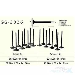 Zawór wydechowy Vesrah GG-3036-EX