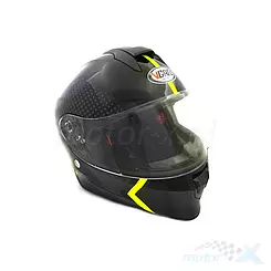 Kask motocyklowy Vcan V151 Faster Czarny-Żółty Neon