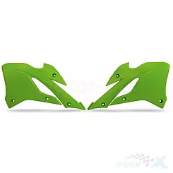 Osłony chłodnicy zielone UFO Plast Kawasaki KX 85