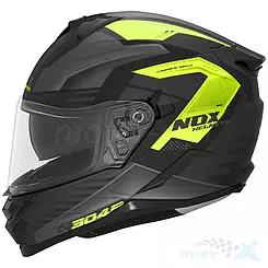 Kask integralny z blendą Nox N304S Caver Matowy Czarno-Żółty Fluo