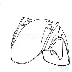 Błotnik przedni white-black matt z naklejką Keeway RKS 65101J82024Z