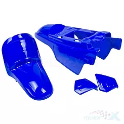 Zestaw osłon nadwozia, TEC, 4 elementy, niebieskie, Yamaha PW 50