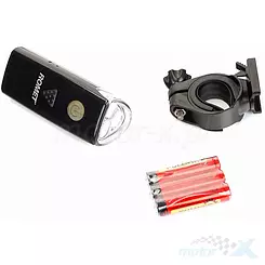 Lampa przednia 3-LED bateryjna kolor czarny  mod. R-101  blister et/logo ROMET