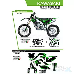 Zestaw osłon nadwozia czarny  UFO Plast Kawasaki KXF 250 / 450