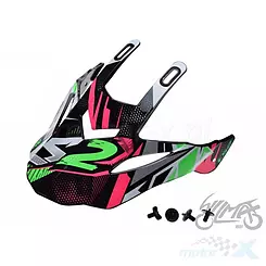 Daszek kasku LS2 MX437 Strong White Green Pink
