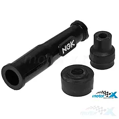 Fajka świecy zapłonowej NGK SD05F, czarna, na gwint 10-12 mm, M4, 180°