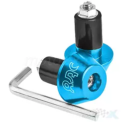 Końcówki kierownicy 17mm STR8 Shorty, niebieskie 2 sztuki
