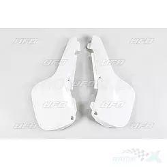 Osłony tylne górne komplet białe UFO Plast Suzuki RM 60 03-04
