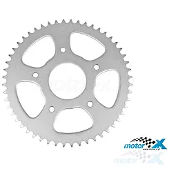 Zębatka tylna Tec 420, srebrna, 52z, Peugeot XPS Street 50 05- / Rieju SMX 50 06-