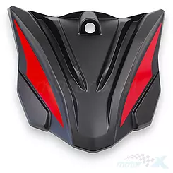 Osłona przednia środkowa, czarna 002Z, z naklejkami, QJMotor SRT 800 S / SRT 800 SX