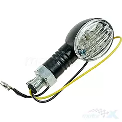 Kierunkowskaz tylny lewy M10 LED czarny biały klosz