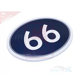 Emblemat boczny z numerem 66 Romet SCMB 250