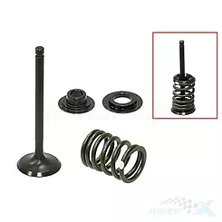 Zawory ssące, stalowe, kompletne, 25.5x4.98x76.6mm Psychic Motorsports XU-09558IK (MX-09558IK)