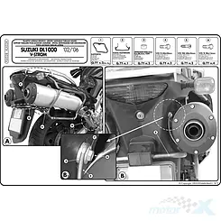 Stelaż kufrów bocznych Kappa KLX528, monokey side, Suzuki DL 1000 V-Strom / Kawasaki KLV 1000