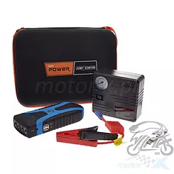 Ładowarka USB, powerbank, akumulator rozruchowy, jumpstarter, kompresor, latarka, TM43 12V 12000mAh 200CCA