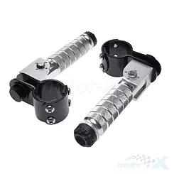 Podnóżki uniwersalne, składane, 2 sztuki, srebrne, WM Motor CNC