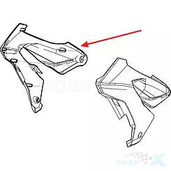 Osłona przednia boczna prawa, czerwona F9, Benelli BN 125