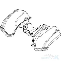Błotnik tylny czerwony E4R Kymco MXU