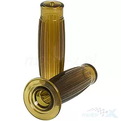 Manetki komplet retro 1"+7/8" brąz transparentne