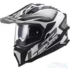 Kask Adventure LS2 MX701 Explorer Alter Matt Black White ECE22.06