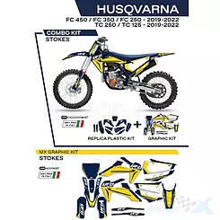 Zestaw osłon nadwozia niebieski UFO Plast Husqvarna TC / FC