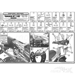 Stelaż kufra centralnego Kappa Yamaha BT 1100 BULLDOG bez płyty
