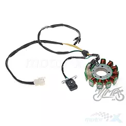 Stator iskrownik, stojan alternatora, 11 cewek, 3 piny męskie, 7 przewodów ATV200 Loncin