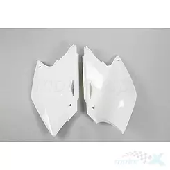 Osłony tylne górne komplet biały UFO Plast Kawasaki KX 250F 04-05