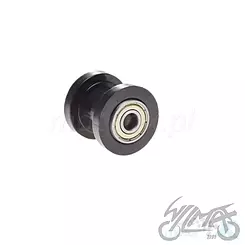 Rolka prowadząca łańcucha napędowego, kołonierz 35mm, średnica 22mm, otwór 8mm, szerokość 35.5mm, czarna, WM Motor