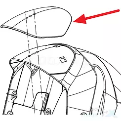 Nakładka błotnika przedniego, biała WT00, Benelli Leoncino 125