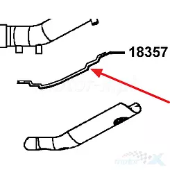Osłona wewnętrzna kolanka tłumika Kymco Xciting