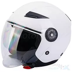 Kask otwarty z blendą, biały, YA623