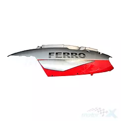 Osłona tylna górna lewa srebrno czerwona "Ferro"