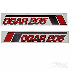 Naklejka Ogar 205 czerwony  1 komplet lewa + prawa
