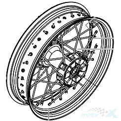 Felga koła tylnego szprychowana, 0001, QJMotor SVT 650 / SVT 650 X