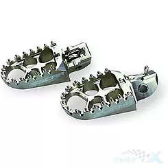 Podnóżki kierowcy komplet, pegi, aluminiowe, szare, 2 sztuki, Scar Racing S3515