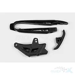 Prowadnica i ślizg łańcucha napędowego zestaw czarny UFO Plast KTM SX / SX-F / EXC 07-10