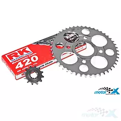 Zestaw napędowy Chiaravalli 420 12/47z, MBK X-Power 50 / Yamaha TZR 50 96-09