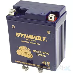 Akumulator żelowy Dynavolt MG7HL-BS-L (YTX7L-BS) 114x70x130mm 12V 7Ah 95CCA