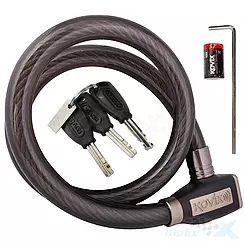 Linka stalowa z alarmem 120dB, długość 110cm, KOVIX KWL24-110