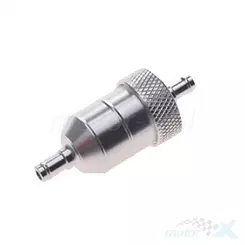 Filtr paliwa, na wąż 6mm, średnica króćca 7mm, czarny, do układu ciśnieniowego z pompą paliwa, WM Motor CNC EFI