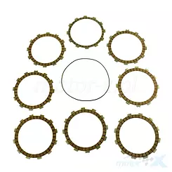 Tarcze sprzęgła z uszczelką pokrywy, 8 sztuk, Athena P40230090, Honda CRF 450 R