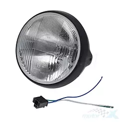 Lampa uniwersalna przednia 7 cali,  czarny mat, żarówka H4 60/55W