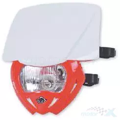 Lampa uniwersalna przednia, biało czerwona, UFO Plast PANTHER PF01709W070