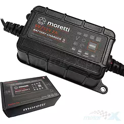Ładowarka do akumulatorów, 6V / 12V 2A, żelowych, litowych, GEL, AGM, LiFePO4, Moretti Parts