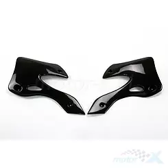 Osłony chłodnicy czarne UFO Plast Kawasaki KX 125 / 250 99-02