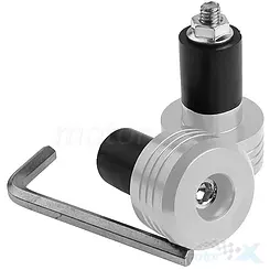 Końcówki kierownicy 17.7mm srebrne 2 sztuki